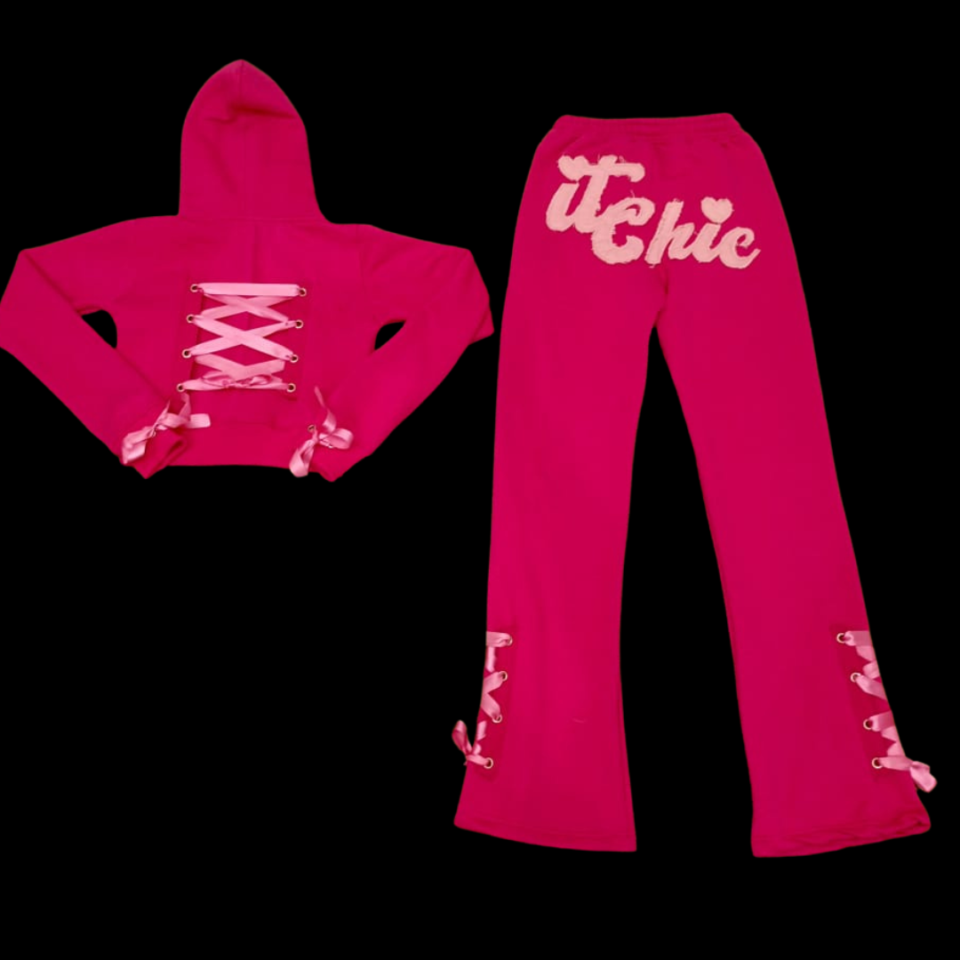 Hot Pink ItChic Tracksuit Set